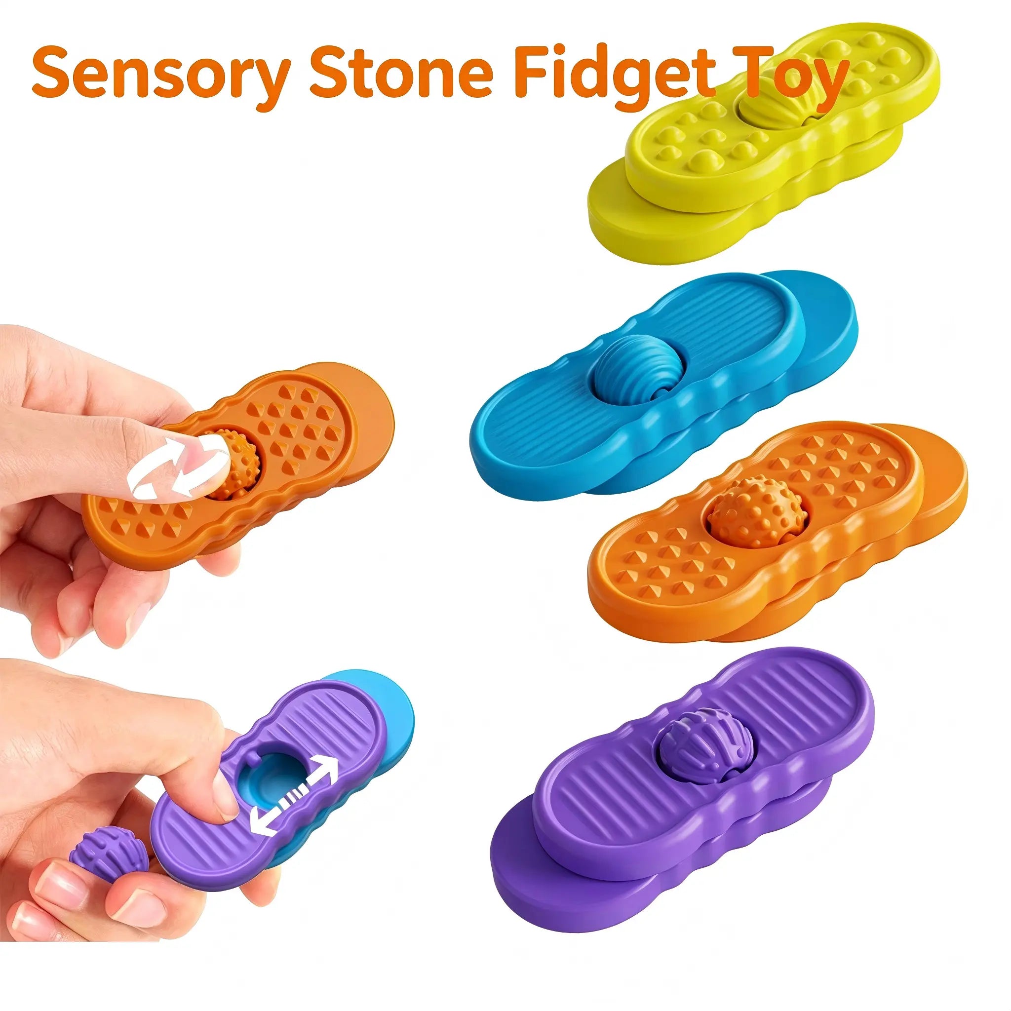 Spot New Products temu Stress-relief sensory stone children's silicone toy Sensory Fidget Toys Pressure relief plate