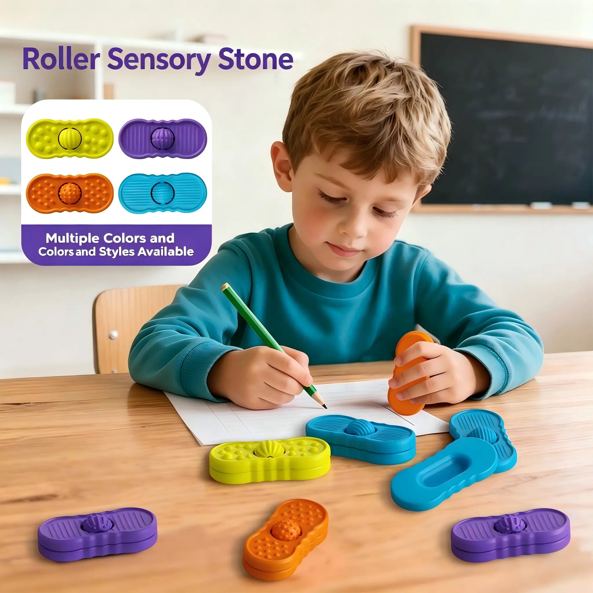 Spot New Products temu Stress-relief sensory stone children's silicone toy Sensory Fidget Toys Pressure relief plate