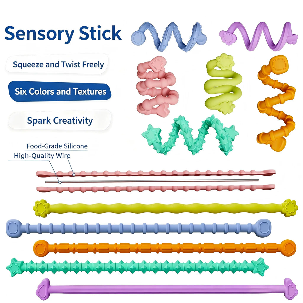 Silicone teething stick for infants during the oral stage of teething Boilable hollow tube teething toy to prevent babies from chewing their hands